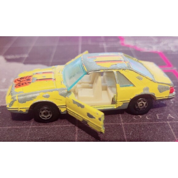 Yatming Ford Mustang Turbo Cobra Yellow No. 1067 Hong Kong Vintage Diecast Toy - Picture 5 of 16